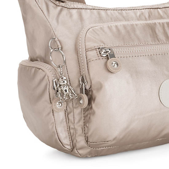 Kipling Gabbie Small Metallic Crossbody Väska Silver | SE 2072YX